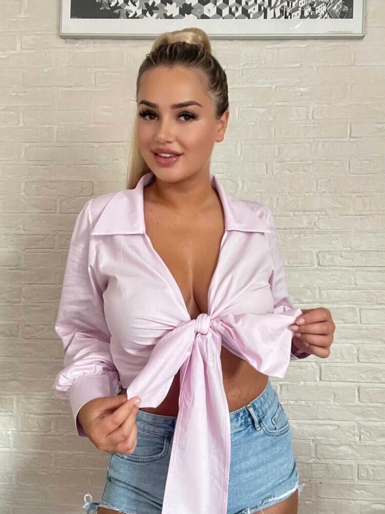Tie Me Up Blouse Pink